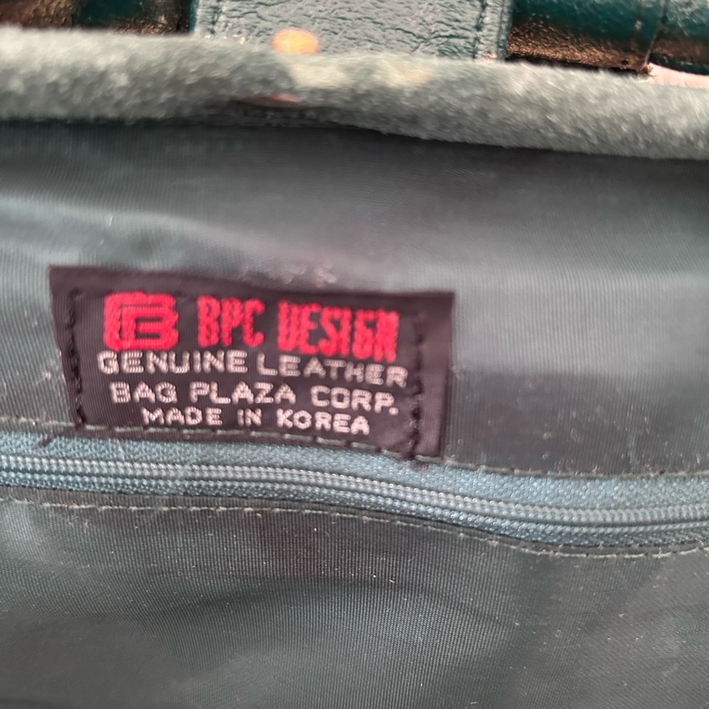 Vintage Emerald Green Suede Womens Bag Top handle detachable shoulder strap NWT - Picture 10 of 12